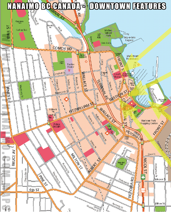 City of Nanaimo, Downtown Area Map